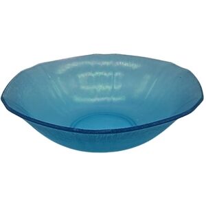 Blue Glass Console Bowl 10" diameter